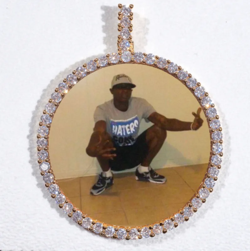 LARGE 3D CIRCLE CUSTOM PICTURE PENDANT sold by The GUU Shop