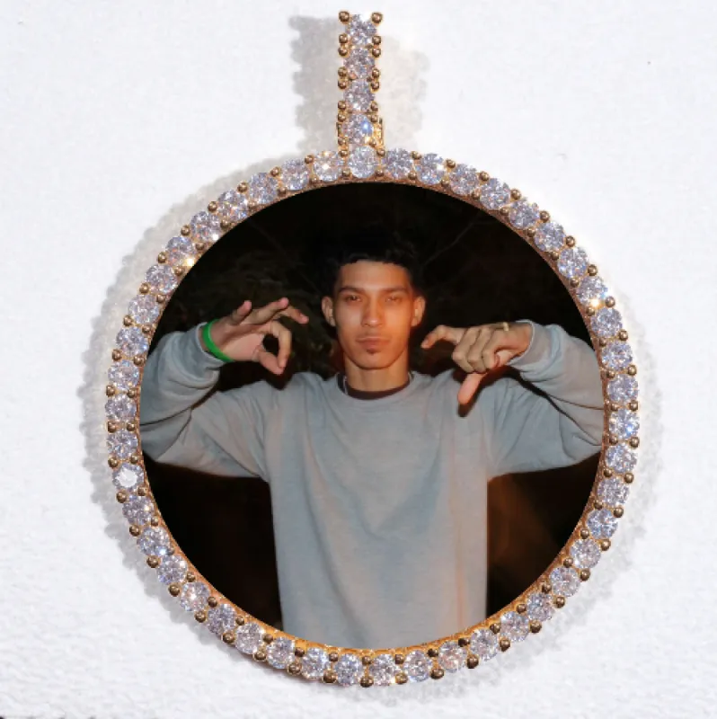 LARGE 3D CIRCLE CUSTOM PICTURE PENDANT sold by The GUU Shop