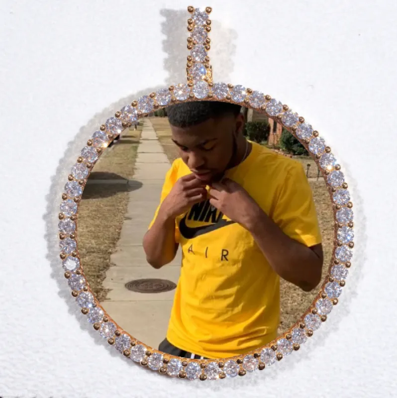 LARGE 3D CIRCLE CUSTOM PICTURE PENDANT sold by The GUU Shop