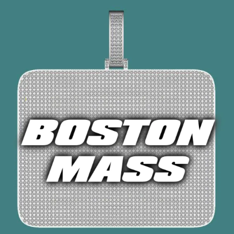 CUSTOM LETTER NECKLACE 3D BIG SQUARE sold by The GUU Shop