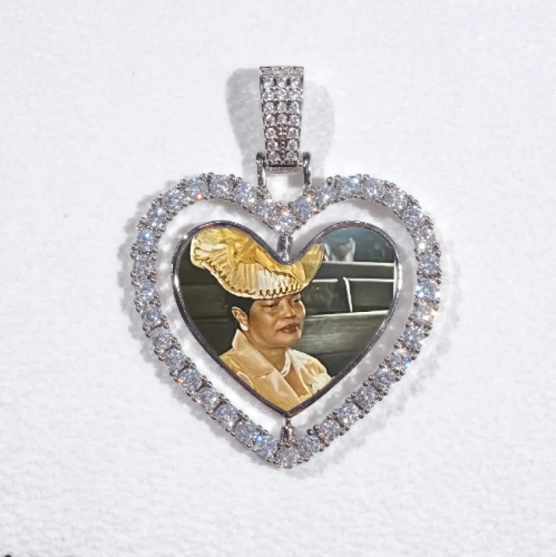 3D Spinning 2-Faced Heart Custom Picture Pendant sold by The GUU Shop