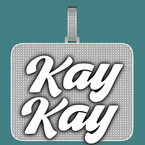 CUSTOM LETTER NECKLACE 3D BIG SQUARE sold by The GUU Shop