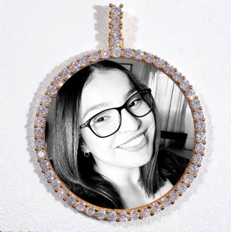 LARGE 3D CIRCLE CUSTOM PICTURE PENDANT sold by The GUU Shop