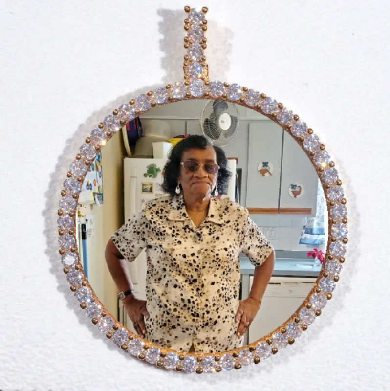 LARGE 3D CIRCLE CUSTOM PICTURE PENDANT sold by The GUU Shop