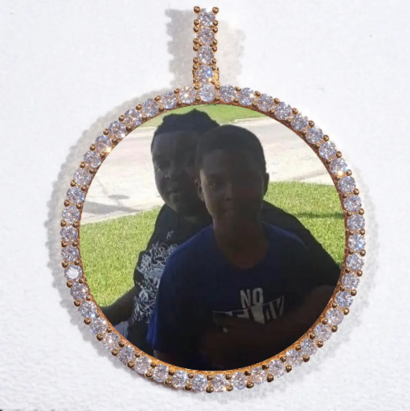 LARGE 3D CIRCLE CUSTOM PICTURE PENDANT sold by The GUU Shop