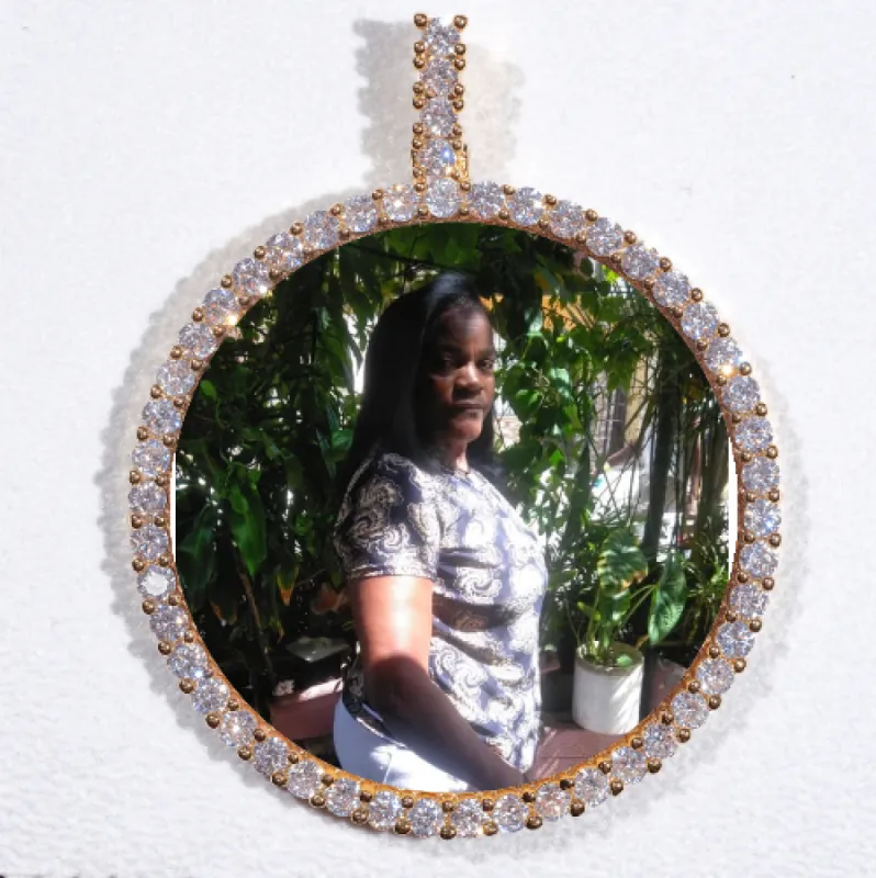 LARGE 3D CIRCLE CUSTOM PICTURE PENDANT sold by The GUU Shop