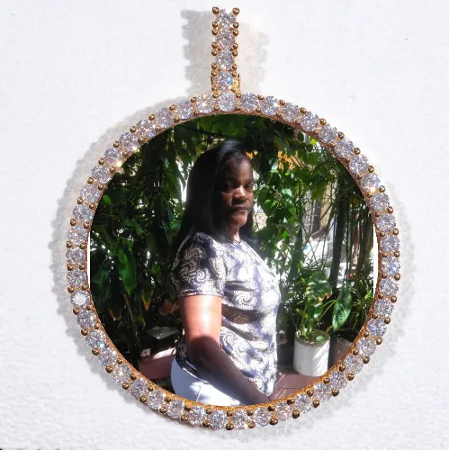 LARGE 3D CIRCLE CUSTOM PICTURE PENDANT sold by The GUU Shop