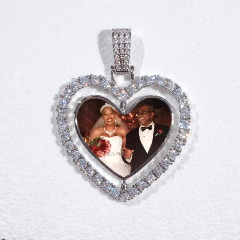 3D Spinning 2-Faced Heart Custom Picture Pendant sold by The GUU Shop