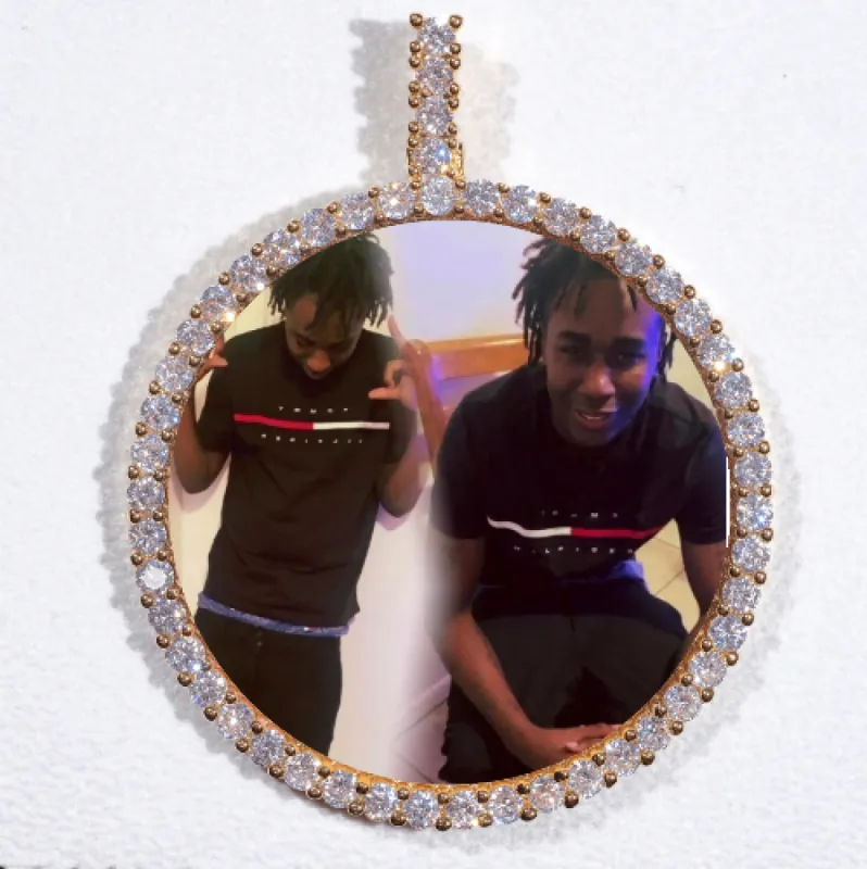 LARGE 3D CIRCLE CUSTOM PICTURE PENDANT sold by The GUU Shop