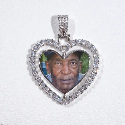 3D Spinning 2-Faced Heart Custom Picture Pendant sold by The GUU Shop