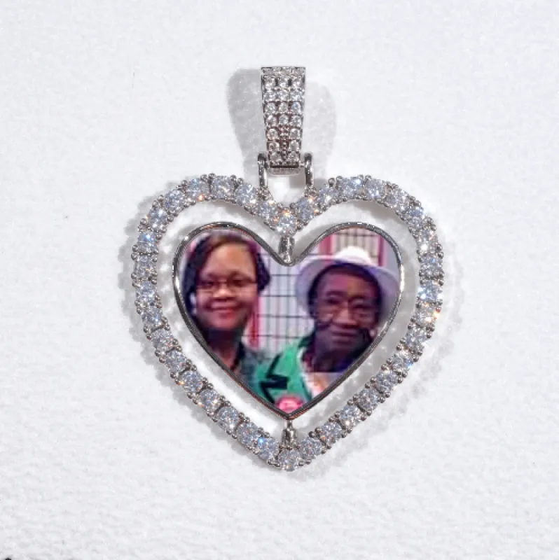 3D Spinning 2-Faced Heart Custom Picture Pendant sold by The GUU Shop