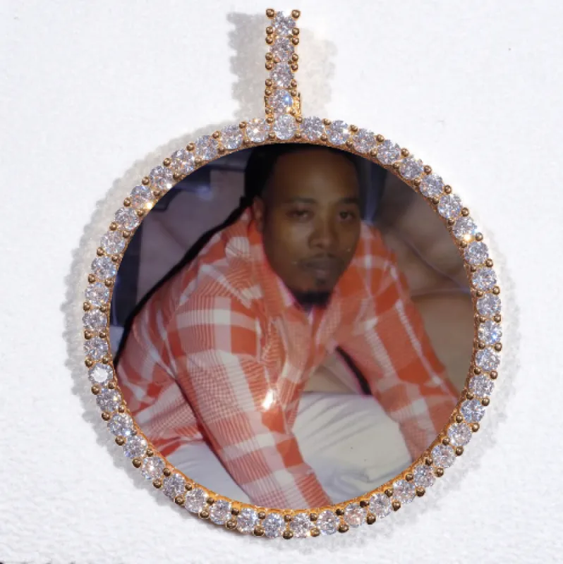 LARGE 3D CIRCLE CUSTOM PICTURE PENDANT sold by The GUU Shop