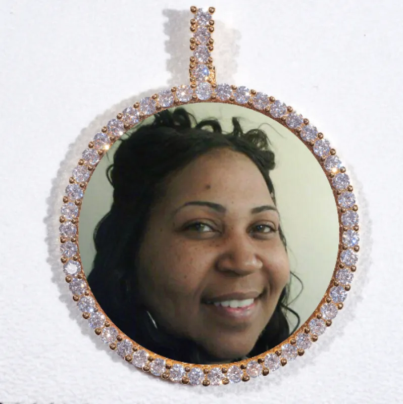 LARGE 3D CIRCLE CUSTOM PICTURE PENDANT sold by The GUU Shop