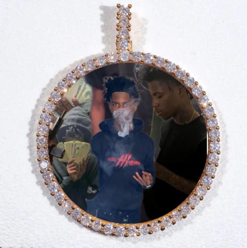 LARGE 3D CIRCLE CUSTOM PICTURE PENDANT sold by The GUU Shop