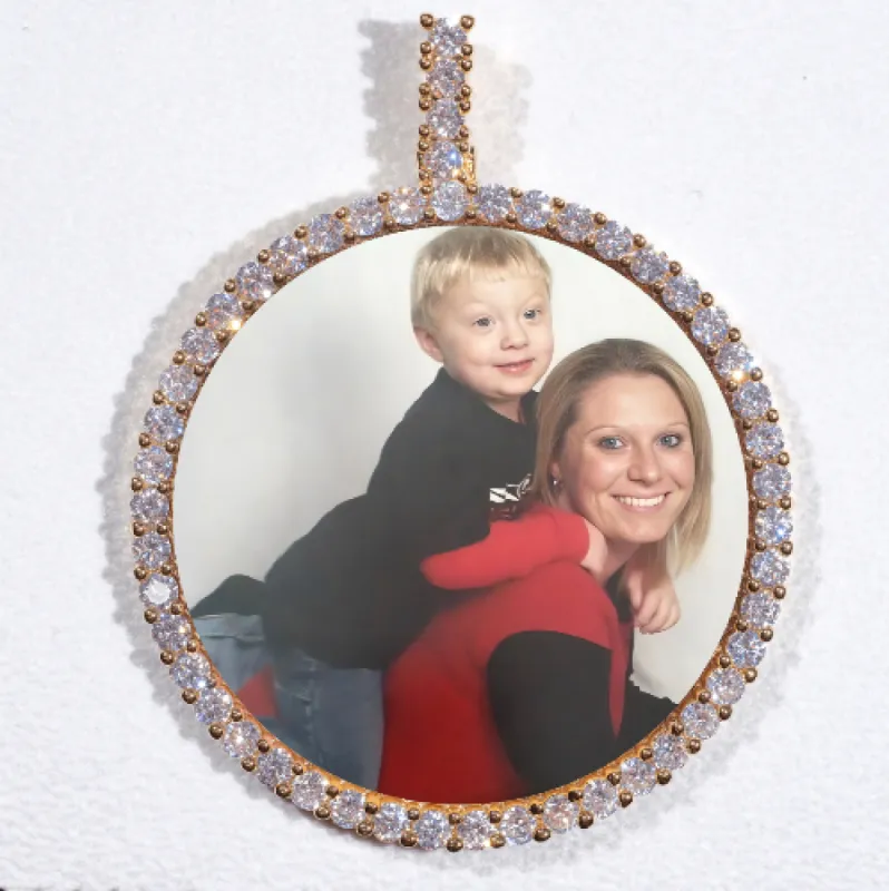 LARGE 3D CIRCLE CUSTOM PICTURE PENDANT sold by The GUU Shop