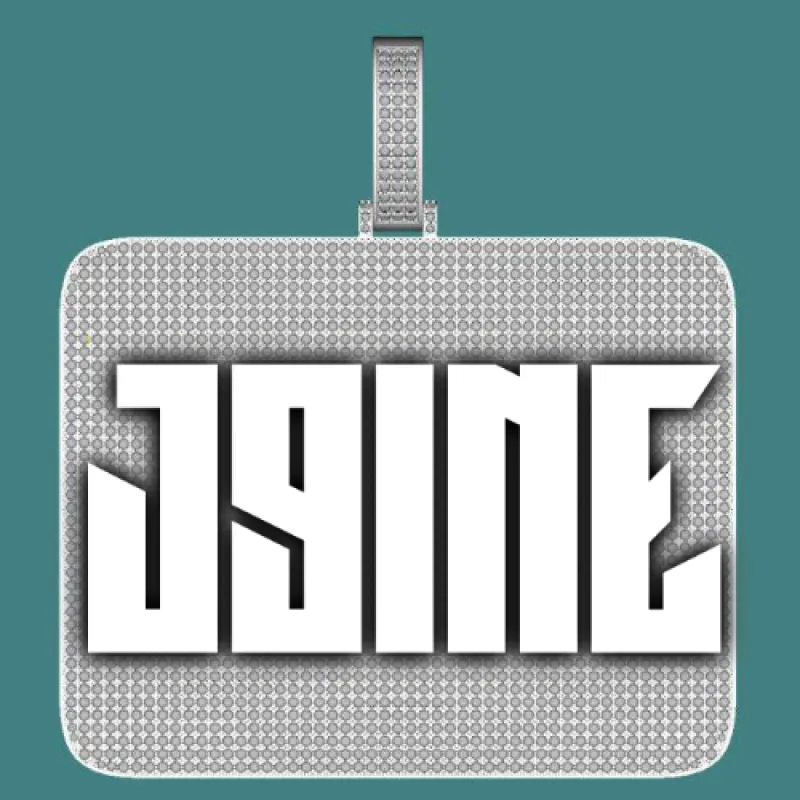 CUSTOM LETTER NECKLACE 3D BIG SQUARE sold by The GUU Shop