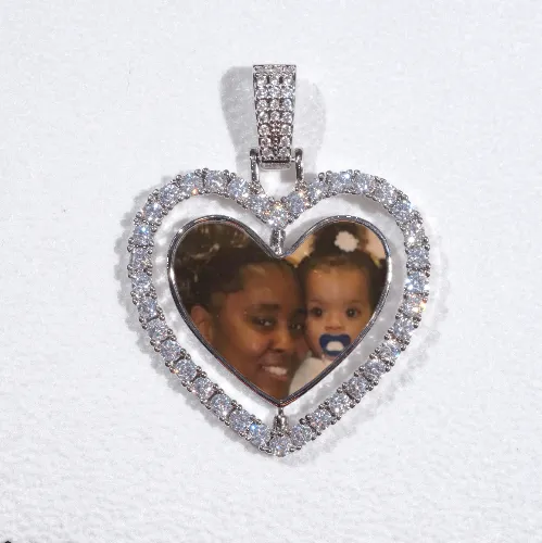 3D Spinning 2-Faced Heart Custom Picture Pendant sold by The GUU Shop