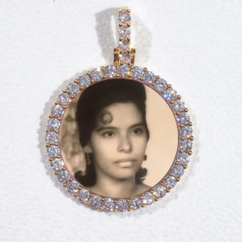 3D CIRCLE CUSTOM PICTURE PENDANT SMALL SIZE sold by The GUU Shop