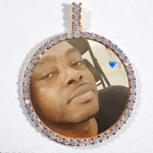 LARGE 3D CIRCLE CUSTOM PICTURE PENDANT sold by The GUU Shop