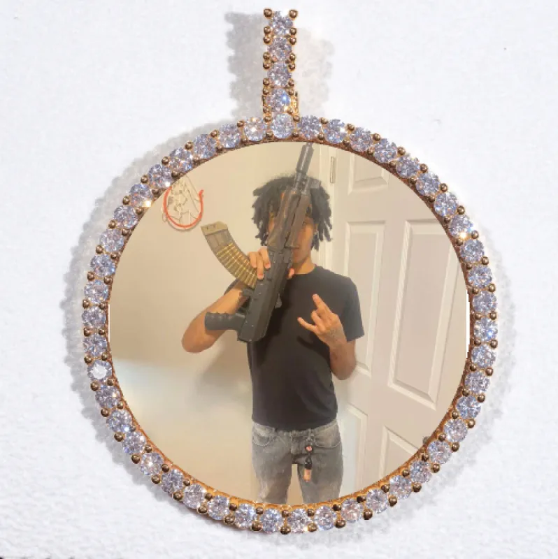 LARGE 3D CIRCLE CUSTOM PICTURE PENDANT sold by The GUU Shop
