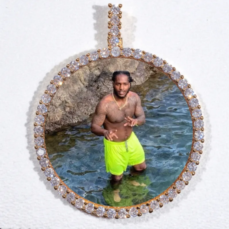 LARGE 3D CIRCLE CUSTOM PICTURE PENDANT sold by The GUU Shop