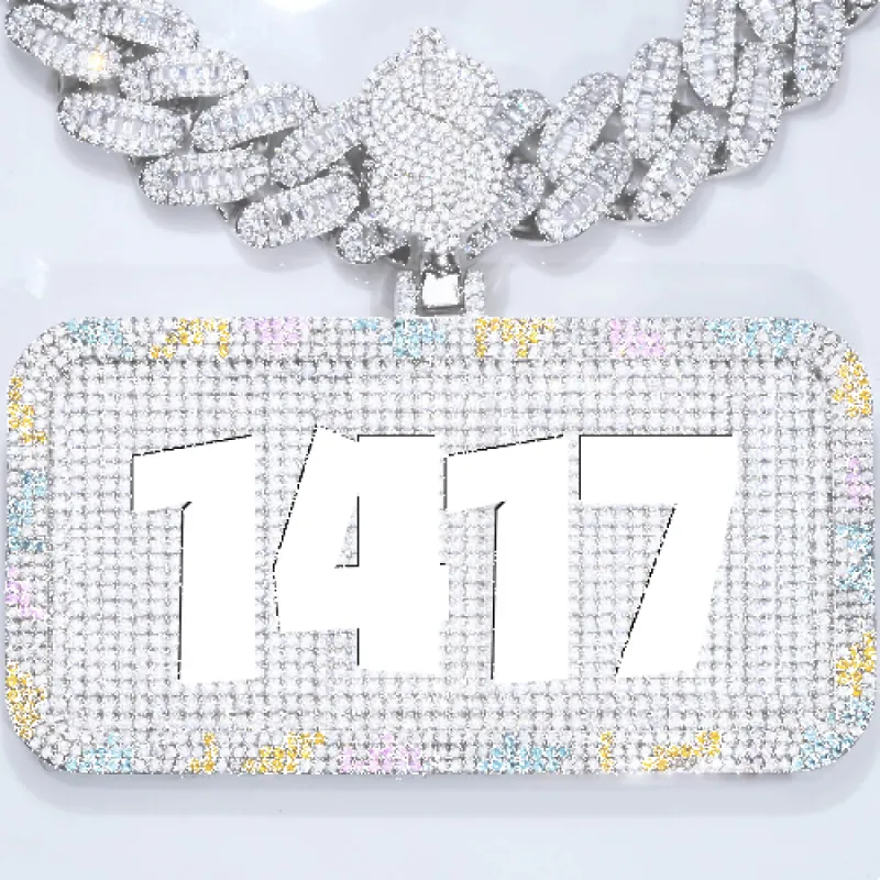 CUSTOM LETTER NECKLACE 3D COLORFUL SQUARE sold by The GUU Shop