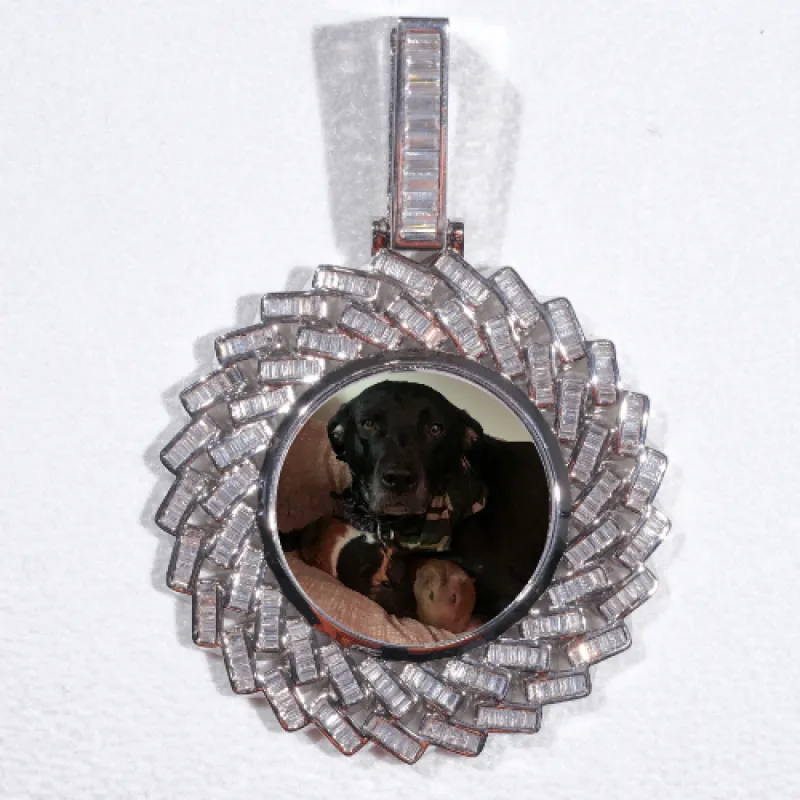 Large 3D Baguette Custom Picture Pendant sold by The GUU Shop