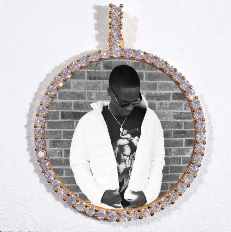 LARGE 3D CIRCLE CUSTOM PICTURE PENDANT sold by The GUU Shop