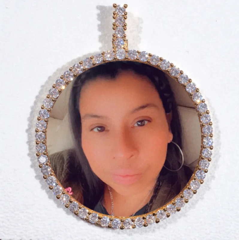 LARGE 3D CIRCLE CUSTOM PICTURE PENDANT sold by The GUU Shop