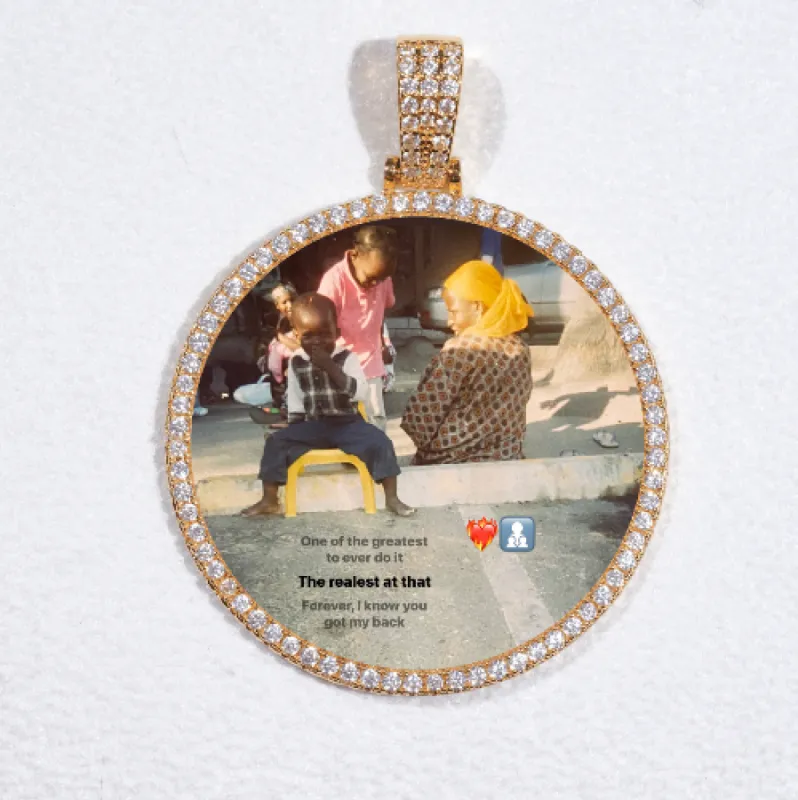 MEDIUM 3D CIRCLE CUSTOM PICTURE PENDANT sold by The GUU Shop