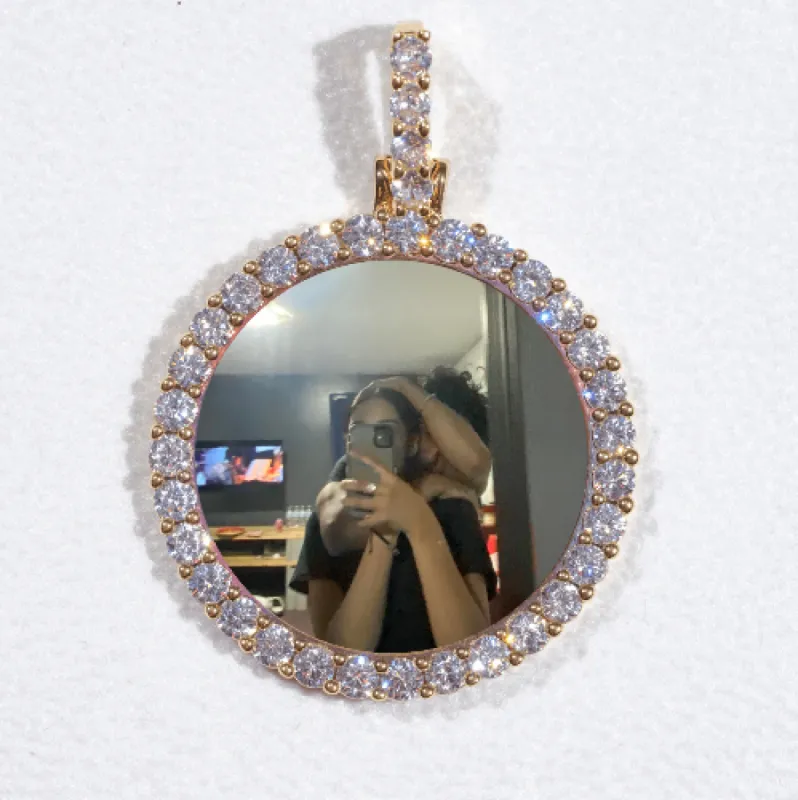 3D CIRCLE CUSTOM PICTURE PENDANT SMALL SIZE sold by The GUU Shop