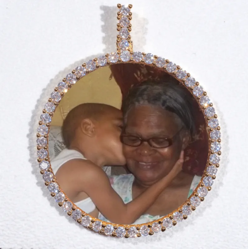 LARGE 3D CIRCLE CUSTOM PICTURE PENDANT sold by The GUU Shop