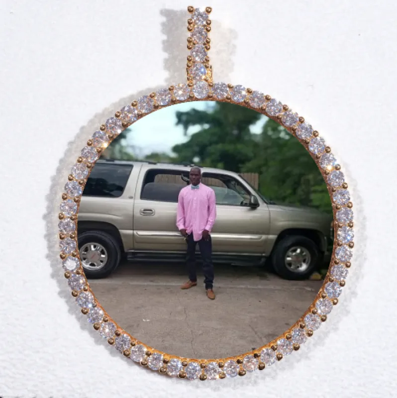 LARGE 3D CIRCLE CUSTOM PICTURE PENDANT sold by The GUU Shop