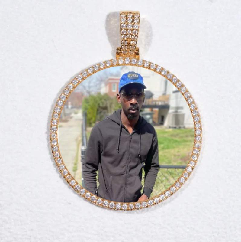 MEDIUM 3D CIRCLE CUSTOM PICTURE PENDANT sold by The GUU Shop