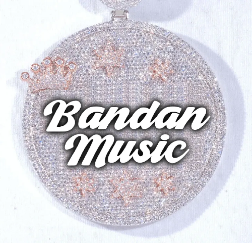 CUSTOM LETTER NECKLACE 3D BIG CROWN DISC sold by The GUU Shop