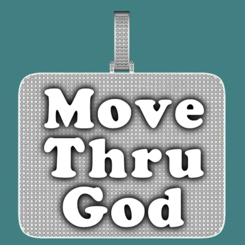 CUSTOM LETTER NECKLACE 3D BIG SQUARE sold by The GUU Shop