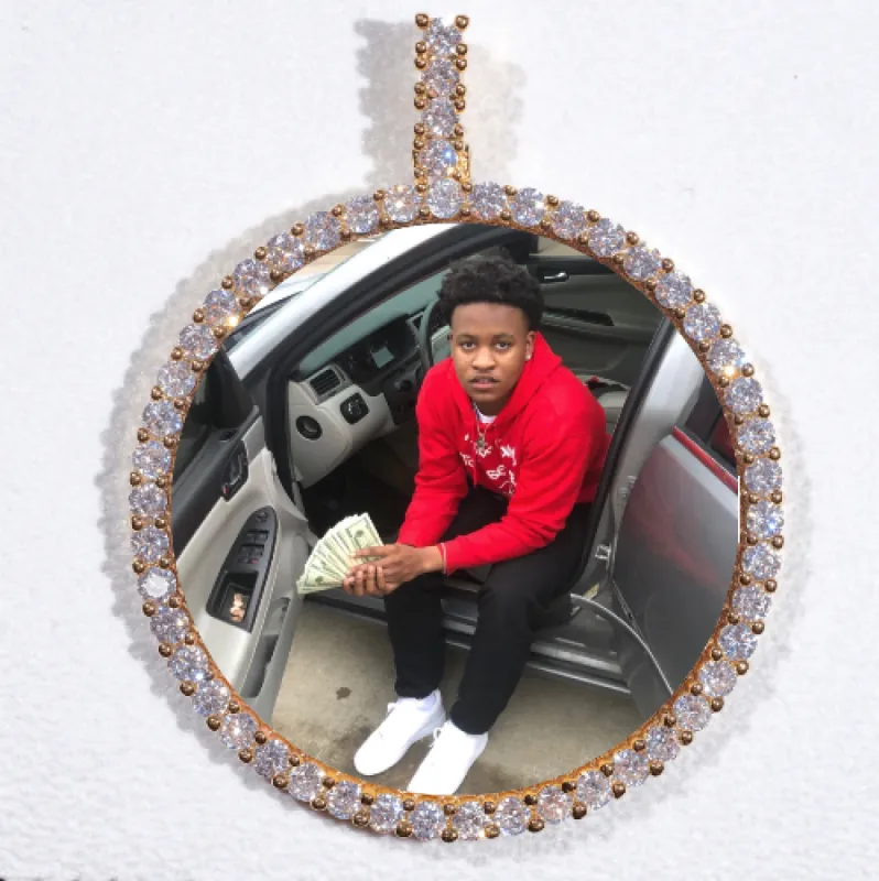 LARGE 3D CIRCLE CUSTOM PICTURE PENDANT sold by The GUU Shop