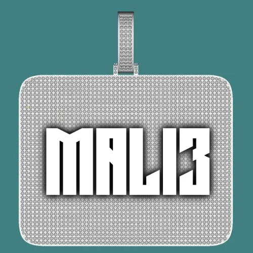 CUSTOM LETTER NECKLACE 3D BIG SQUARE sold by The GUU Shop