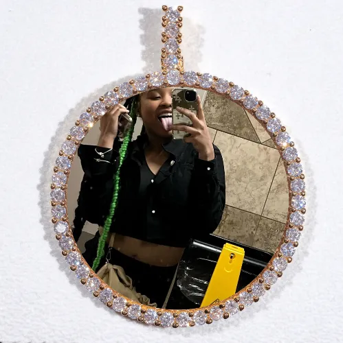 LARGE 3D CIRCLE CUSTOM PICTURE PENDANT sold by The GUU Shop