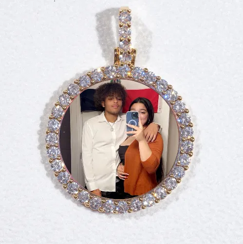 3D CIRCLE CUSTOM PICTURE PENDANT SMALL SIZE sold by The GUU Shop