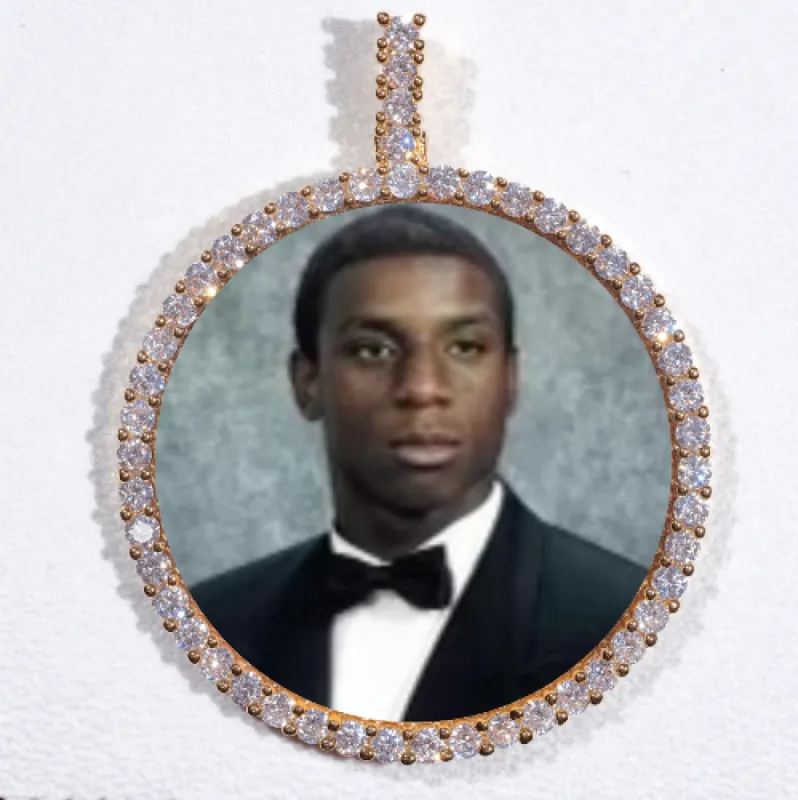 LARGE 3D CIRCLE CUSTOM PICTURE PENDANT sold by The GUU Shop