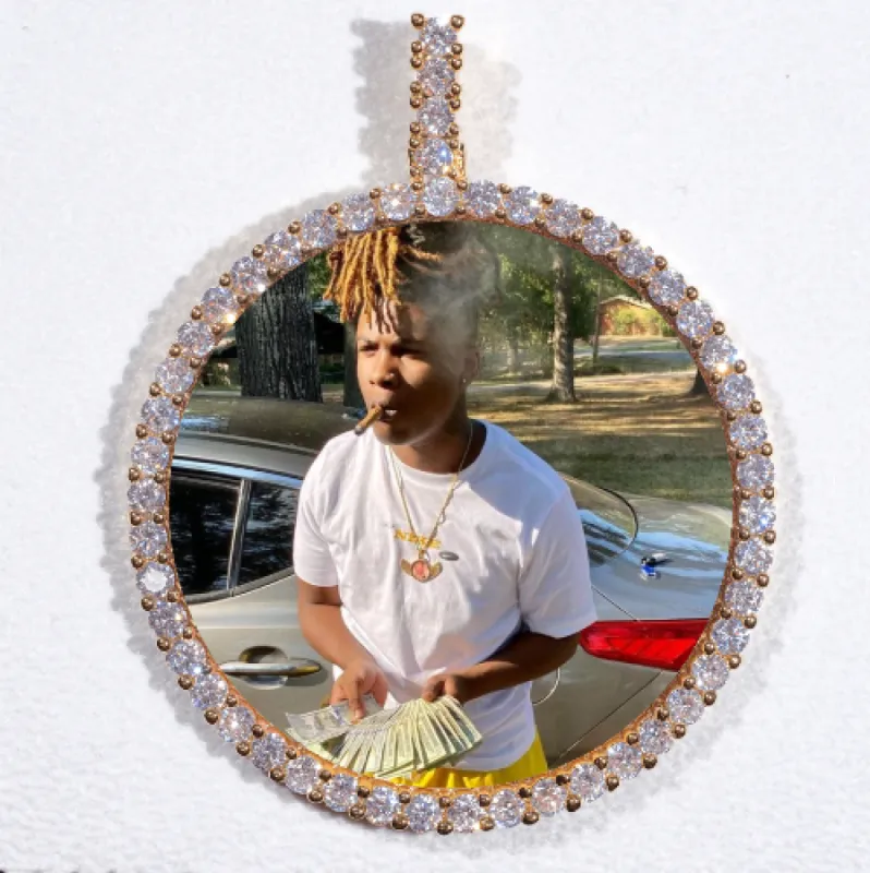 LARGE 3D CIRCLE CUSTOM PICTURE PENDANT sold by The GUU Shop