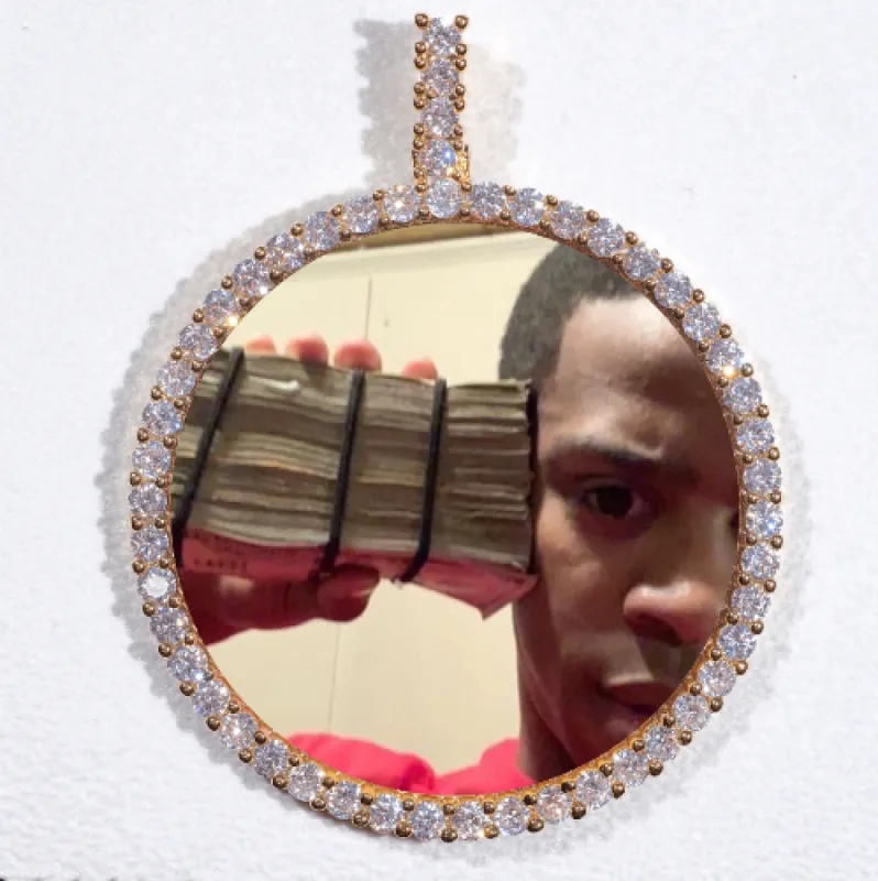 LARGE 3D CIRCLE CUSTOM PICTURE PENDANT sold by The GUU Shop