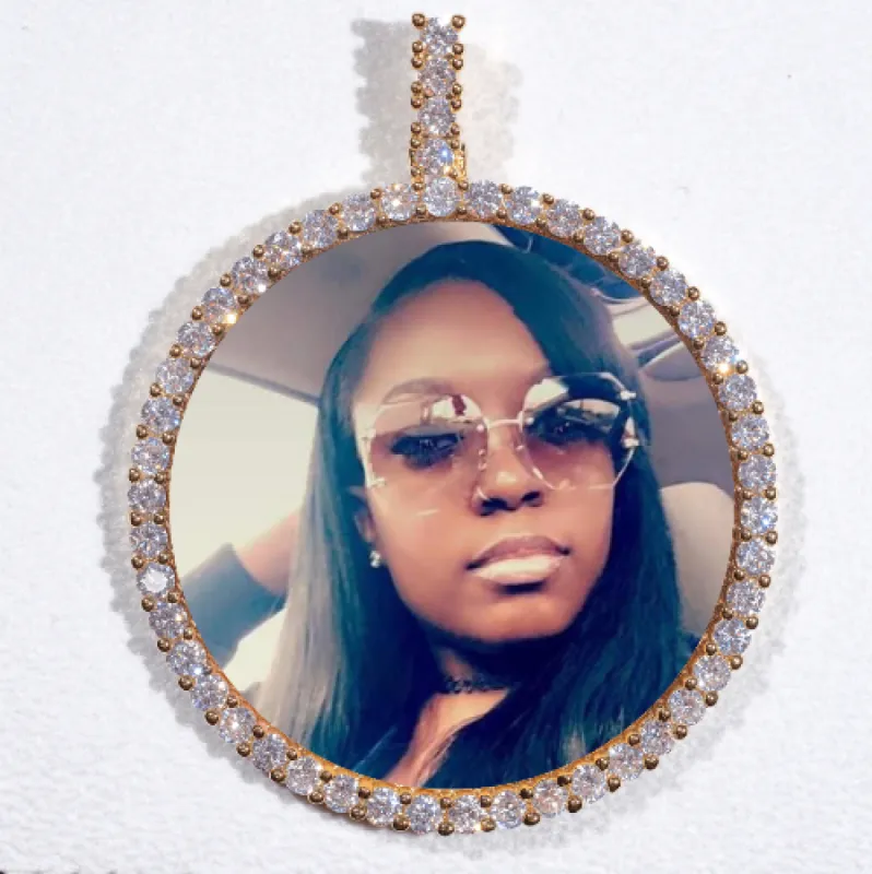 LARGE 3D CIRCLE CUSTOM PICTURE PENDANT sold by The GUU Shop