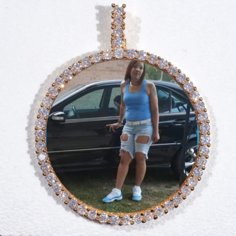 LARGE 3D CIRCLE CUSTOM PICTURE PENDANT sold by The GUU Shop