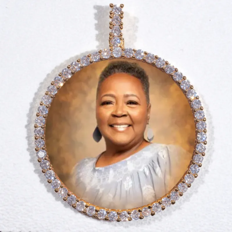 LARGE 3D CIRCLE CUSTOM PICTURE PENDANT sold by The GUU Shop