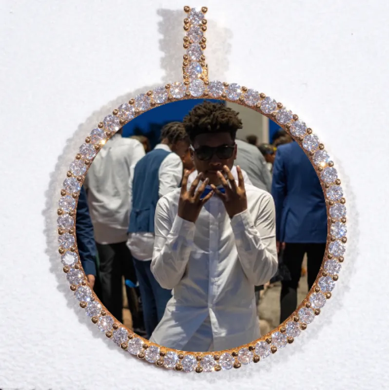 LARGE 3D CIRCLE CUSTOM PICTURE PENDANT sold by The GUU Shop