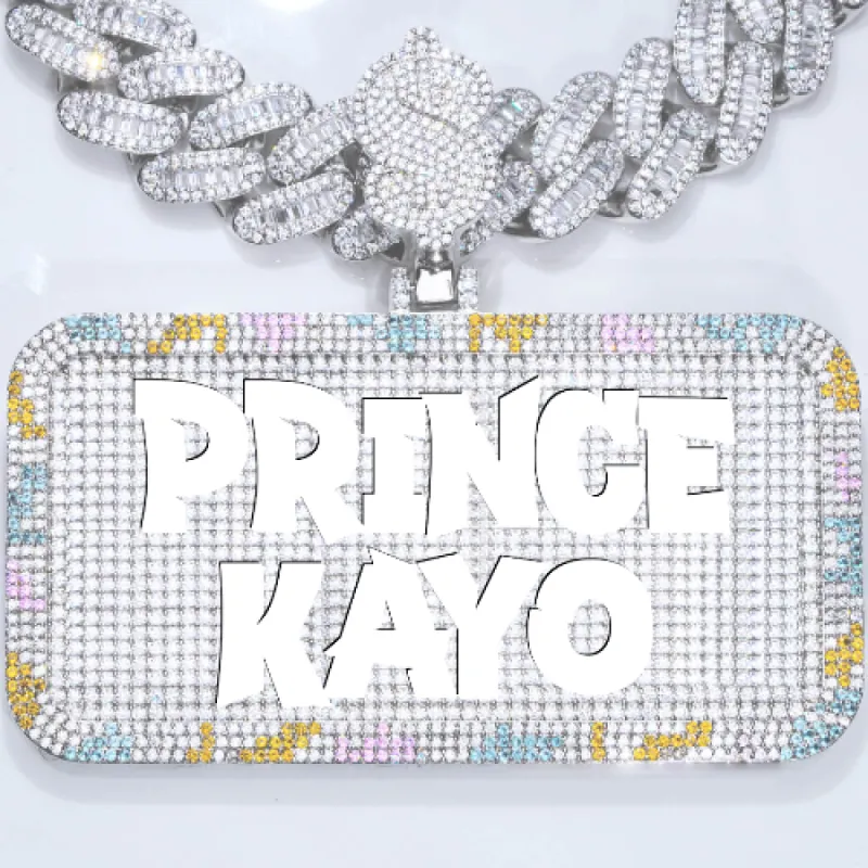 CUSTOM LETTER NECKLACE 3D COLORFUL SQUARE sold by The GUU Shop