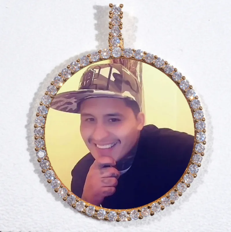 LARGE 3D CIRCLE CUSTOM PICTURE PENDANT sold by The GUU Shop