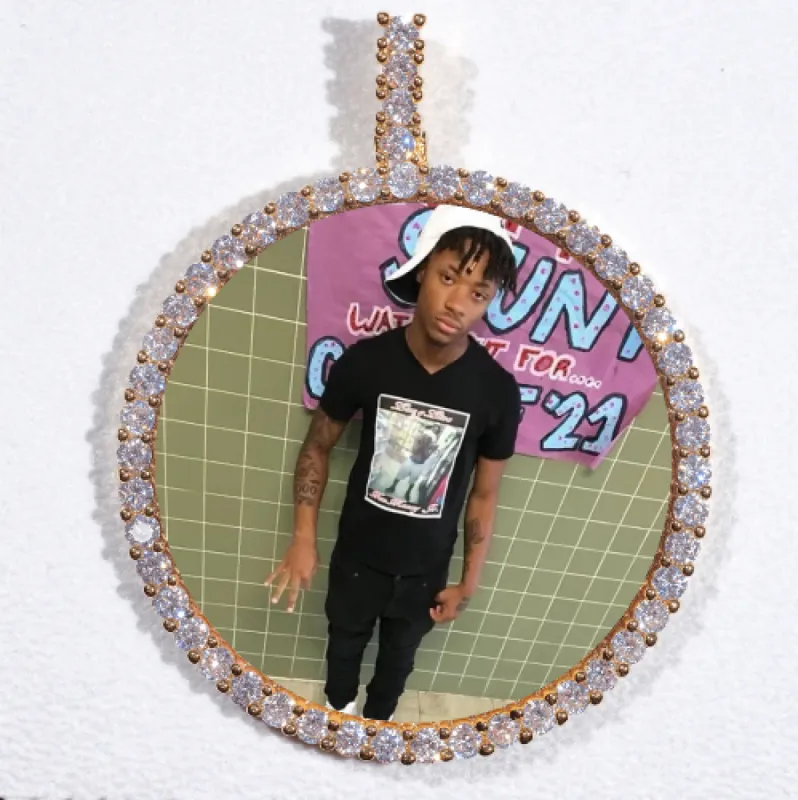 LARGE 3D CIRCLE CUSTOM PICTURE PENDANT sold by The GUU Shop